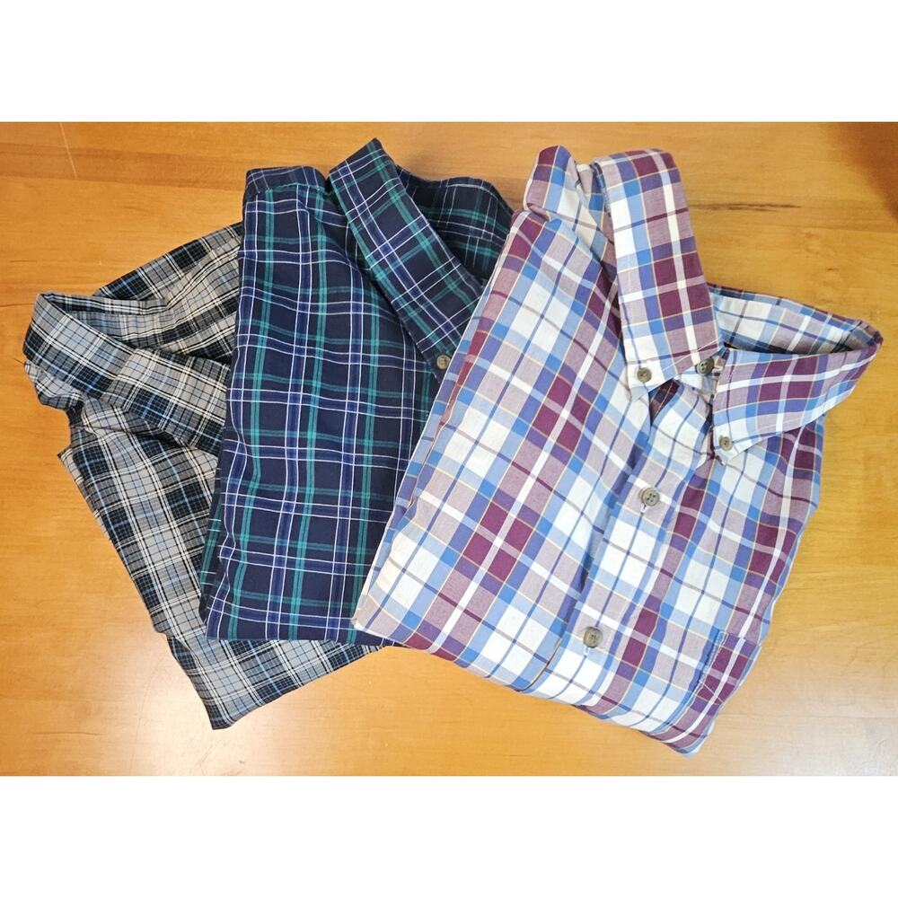 Lot of 3 Harbor Bay Button Down Shirts Mens Size 4XL Long Sleeve